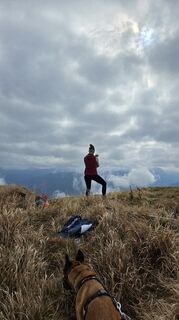 Photo de Jennifer Herbst le long du parcours