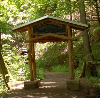 Eingang zur Drachenschlucht aus Richtung Mariental
