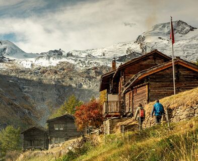 Beim Weiler Sengg oberhalb von Saas-Grund