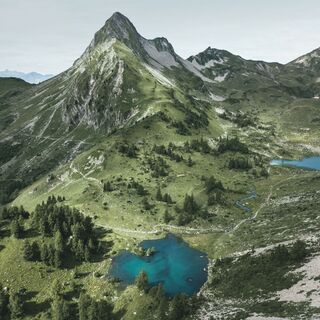 Luftaufnahme Wanderung zum Falknis