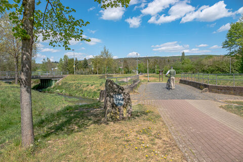 Brücke aus Buntsandstein- Startpunkt Rundweg Brücken und Grenzen 