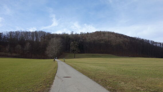 Aufstieg auf der Zufahrtsstraße