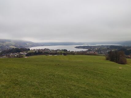 Rückblick im Anstieg nach Obergaisberg