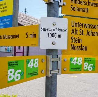 Toggenburger Höhenweg Etappe1 Talstation Oberdorf