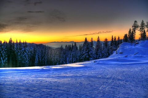Sonnenuntergang auf der Ganzalm