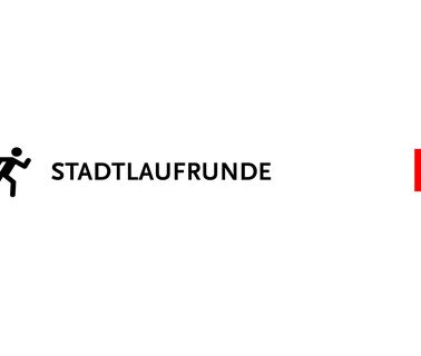 Hinweisschild Stadtlaufrunde