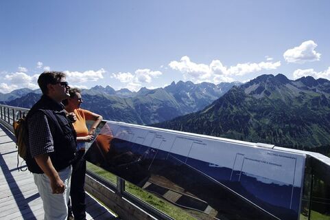 Vom Fellhorngipfel zur Fiderepasshütte