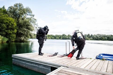 Tauchen im Kreidesee in Hemmoor