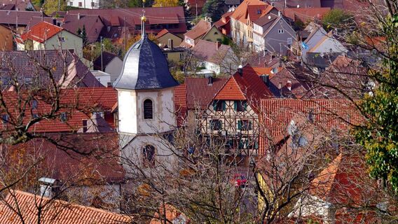 Blick vom Schloßberg auf Sternenfels