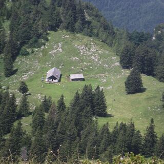 Inzell/Chiemgau: Blick vom Gamsknogl zur Kohleralm