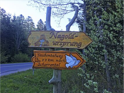 Nagoldursprung Beschilderung Zuwegung