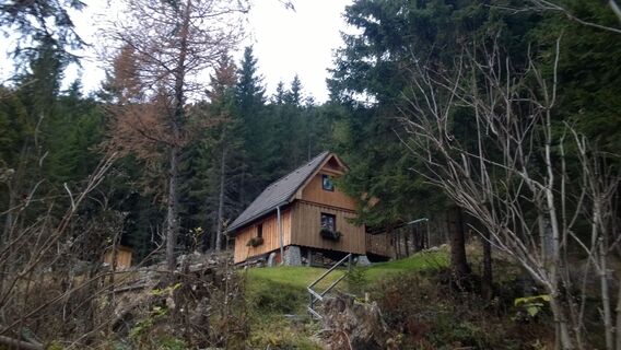Hütte am Aufstiegsweg