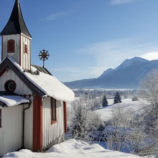Antoniuskapelle im Winter in Inzell