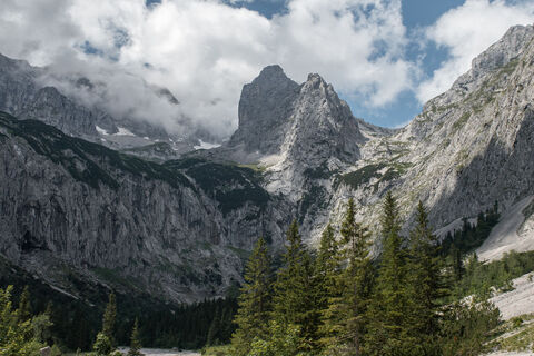 Blick von der Höllentalangerhütte