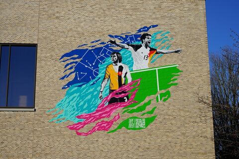 Street-Art-Bild Dixie Dörner und Michael Ballack, Görlitz