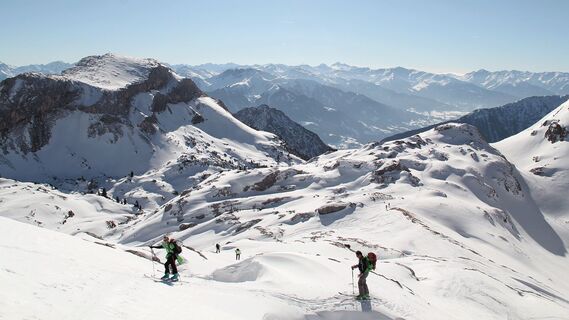 Anstieg zum Gipfel auf die Seekarlspitze