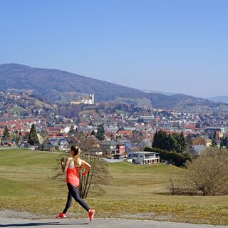Laufen mit Aussicht nach Weiz, Oststeiermark