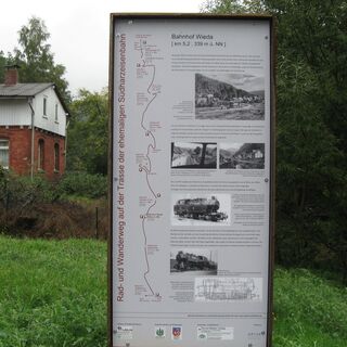 Stele "Bahnhof Wieda"