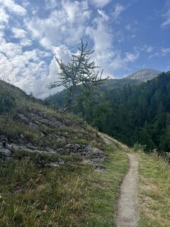 Foto von Laurence Fournier entlang der Tour