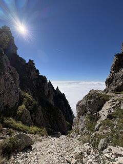 Foto de Abramo Di Bernardo a lo largo del recorrido