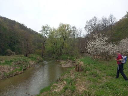 Photo de Astrid Baliko le long du parcours