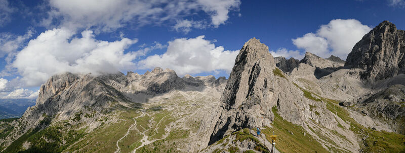 etwas oberhalb des Kerschbaumer Törl bietet sich ein grandioses Panorama
