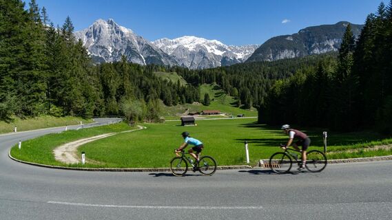Radfahrer auf der Verbindung Seefeld-Leutasch