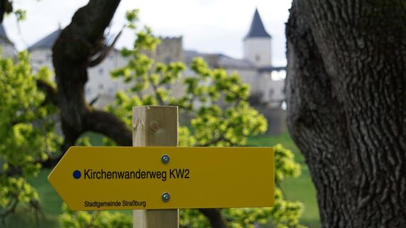 Wanderschild Kirchenwanderweg KW2