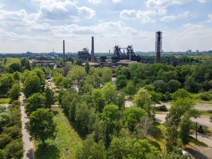 Blick auf den Landschaftspark Duisburg-Nord