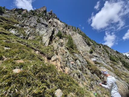 Foto de Anita Hüttl a lo largo del recorrido