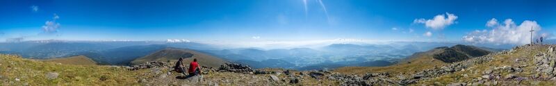 Gipfel-Panorama vom Zirbitzkogel Richtung Süden