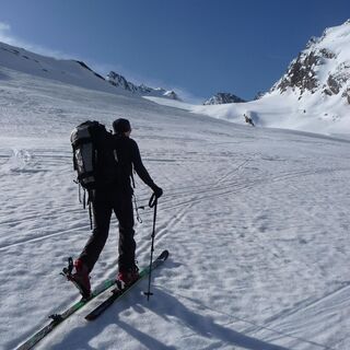 Der lange und flache Anstieg durch das Gaisbergtal in Richtung Süden