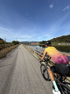 Photo de Benny le long du parcours