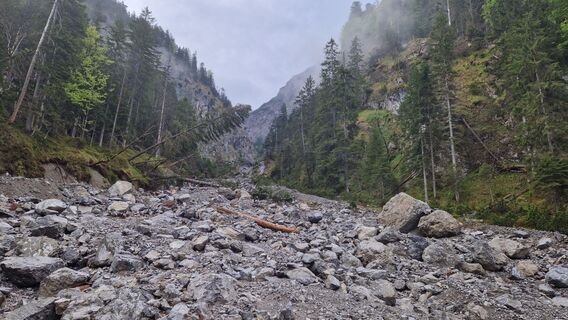 Blick hinauf zu Spießbachtal