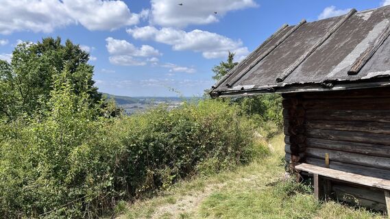 Foto von Siggi unterwegs entlang der Tour