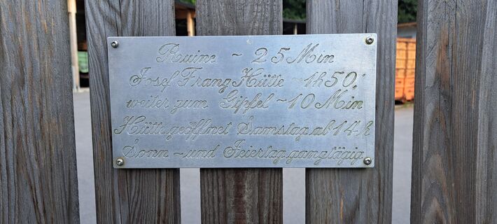 Schild für Zeiten