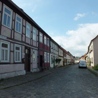Gardelegener Straße mit Fachwerkhäusern