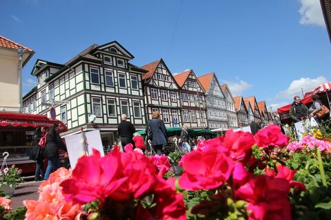 Wochenmarkt in der Uelzener Innenstadt