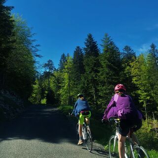 Radfahrer im Col de Belleroche