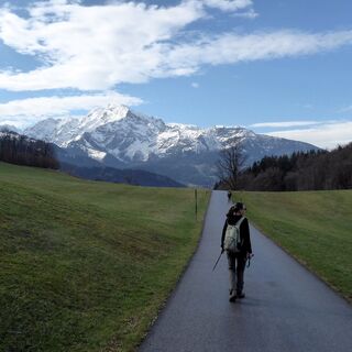 Das Göllmassiv in seiner eindrucksvollen Breite.