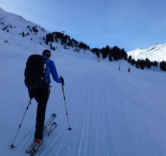 Aufstieg im Bereich Skigebiet im Bereich der Hohe Mut Bahn