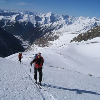 Aufstieg am Lassacher Kees