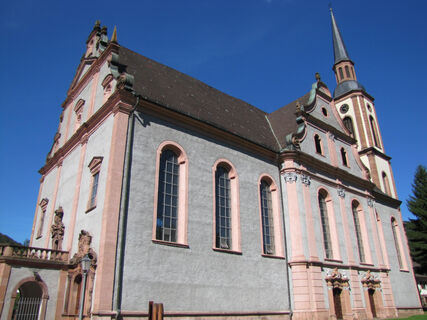 Ettenheimmünster, Pfarrkirche (Wallfahrtskirche) Sankt-Landelin, Schiff und Seitenportal