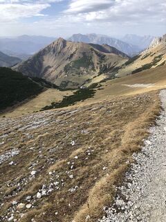 Photo de Helmut Meyer le long du parcours