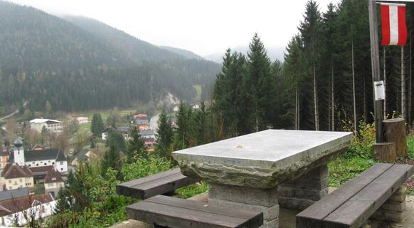 Blick auf Sankt Aegyd runter