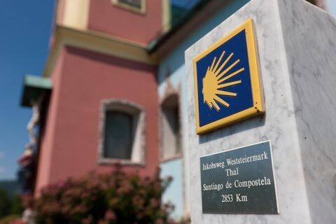 Am Beginn des Weststeirischen Jakobswegs