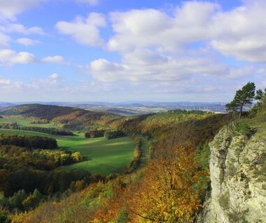 Aussicht vom Kammweg des Großen Hörselberges bei Eisenach