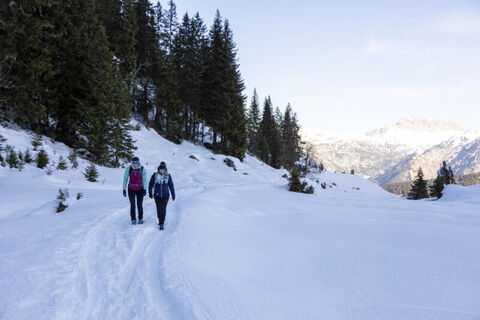 Auf dem Winterwanderweg zur Innerkapellalpe