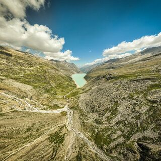 Ausblick vom Monte-Moro-Pass zurück ins Mattmarkgebiet