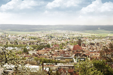 Blick vom Mariahilfberg auf Amberg